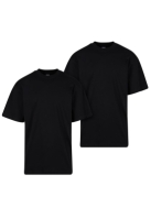 Set de 2 Tricou lung black+black Urban Classics negru