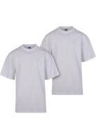 Set de 2 Tricou lung white+white Urban Classics alb