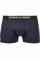 Set de 3 Boxeri Organic alb bleumarin Urban Classics negru