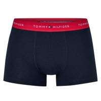 Set de 3 Boxeri Tommy Hilfiger Signature rosu alb bleumarin 0w3