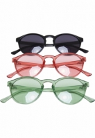 Set de 3 Ochelari de soare Cypress negru roz Urban Classics verde