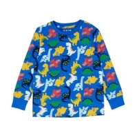 Set de 3 Pijamale Firetrap Dinosaur pentru baieti albastru multicolor