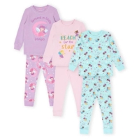 Set de 3 Pijamale Miso Fairy pentru fete roz mov