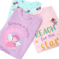 Set de 3 Pijamale Miso Fairy pentru fete roz mov