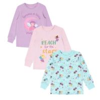 Set de 3 Pijamale Miso Fairy pentru fete roz mov