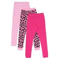 Set de 3 Pijamale Miso Leopard pentru fete roz