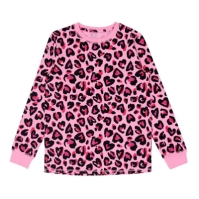 Set de 3 Pijamale Miso Leopard pentru fete roz