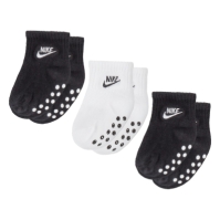 Set de 3 Sosete Nike Grippy pentru Bebelusi negru alb