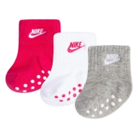 Set de 3 Sosete Nike Grippy pentru Bebelusi rush roz