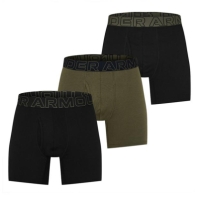 Set de 3 Under Armour bumbac 6In pentru barbati negru verde