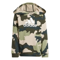 Set Hanorac adidas Essentials Allover Print pentru Copii verde camuflaj