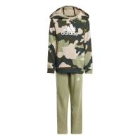 Set Hanorac adidas Essentials Allover Print pentru Copii verde camuflaj