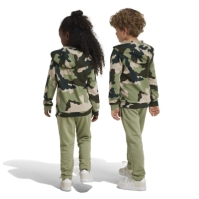 Set Hanorac adidas Essentials Allover Print pentru Copii verde camuflaj