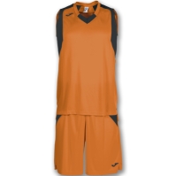 Joma Set Final Orange-negru fara maneci rosu