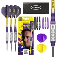 Set Sageti darts Luke Littler 22G Brass Dart mov galben