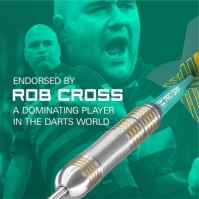 Set Sageti darts Rob Cross 00 verde galben argintiu