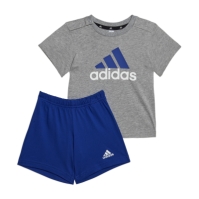 Set Camasa si sort adidas Essential T Babies gri h lcd bleumarin