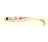 SHAD MEZASHI TAIL MINNOW 7,6CM rosu GOLD GLITTER MUSTAD