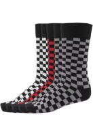 Sosete Check 5-. negru gri Urban Classics deschis alb