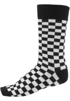 Sosete Check 5-. negru gri Urban Classics deschis alb