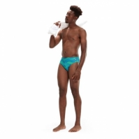 Chiloti Speedo 8 cm Club antrenament Wavespace albastru verde