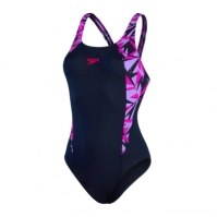 Costum de Inot Speedo Hyperboom Splice Muscleback pentru femei bleumarin mov