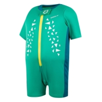 Speedo Printed Float Suit pentru Bebelusi verde albastru