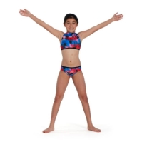 Speedo Star 2 Piece pentru fetite rosu albastru