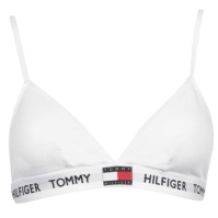 Sutien triunghi Tommy Hilfiger Organic bumbac cu captuseala class alb ycd