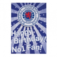 Team Rangers FC Birthday Card albastru