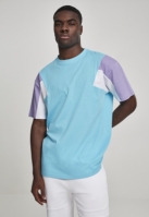 trei culori Tee albastru aqua Urban Classics mov alb