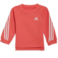 Trening adidas Future Icons 3 Stripes pentru Bebelusi roz alb