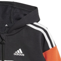 Trening fleece adidas Tiberio 3-Stripes Colorblock pentru Bebelusi negru rosu