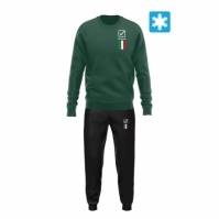 Trening sport TUTA ITALIA 100 UOMO IN FELPA Givova verde negru