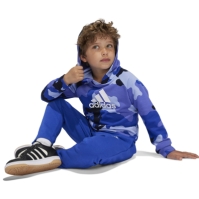 Set Hanorac adidas Essentials Allover Print pentru Copii albastru alb