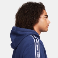 Treninguri Nike Club Fleece imprimeu Graphic cu gluga pentru Barbati bleumarin alb