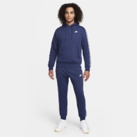 Treninguri Nike Club Fleece imprimeu Graphic cu gluga pentru Barbati bleumarin alb