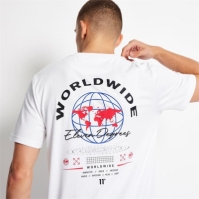 Tricouri Tricou cu imprimeu 11 Degrees Worldwide - alb