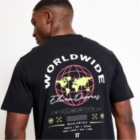 Tricouri Tricou cu imprimeu 11 Degrees Worldwide - negru