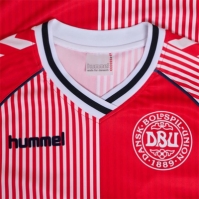 Tricou Acasa Hummel Denmark 1986 Retro Juniors rosu alb