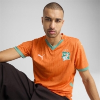 Tricou Acasa Puma Ivory Coast 2025 pentru adulti portocaliu verde