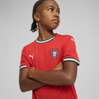 Tricou Acasa Puma Portugalia 2025 Juniors rosu galben