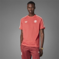 Tricou adidas Bayern Munich Originals 3-cu dungi pentru adulti crew rosu