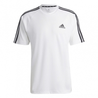 Tricou adidas clasic 3 cu dungi Sereno pentru Barbati alb negru