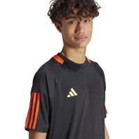 Tricou adidas clasic 3 cu dungi Sereno pentru Barbati negru rosu