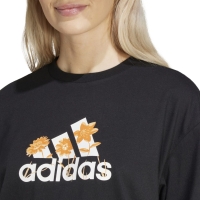 Tricou adidas Flower . Badge of Sport negru IR5896 pentru Femei