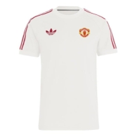 Tricou adidas Originals Manchester United Adicolor Classics 3-Stripes pentru adulti off alb