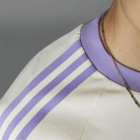 Tricou adidas Originals Real Madrid Adicolor Classics 3-Stripes pentru adulti lila alb