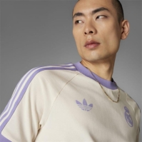 Tricou adidas Originals Real Madrid Adicolor Classics 3-Stripes pentru adulti lila alb