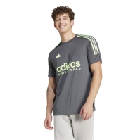 Tricou adidas Tiro pentru Barbati gri verde spark